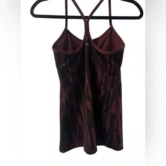 LULULEMON POWER Y TANK LUON PAINTED ANIMAL BORDEAUX DRAMA BLACK SIZE 6 - Picture 6 of 8